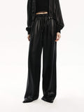 Straight Elastic Waist Pants