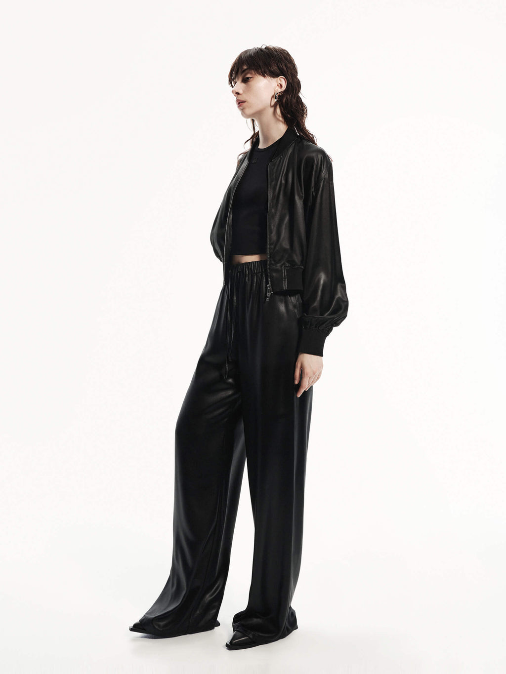 Straight Elastic Waist Pants