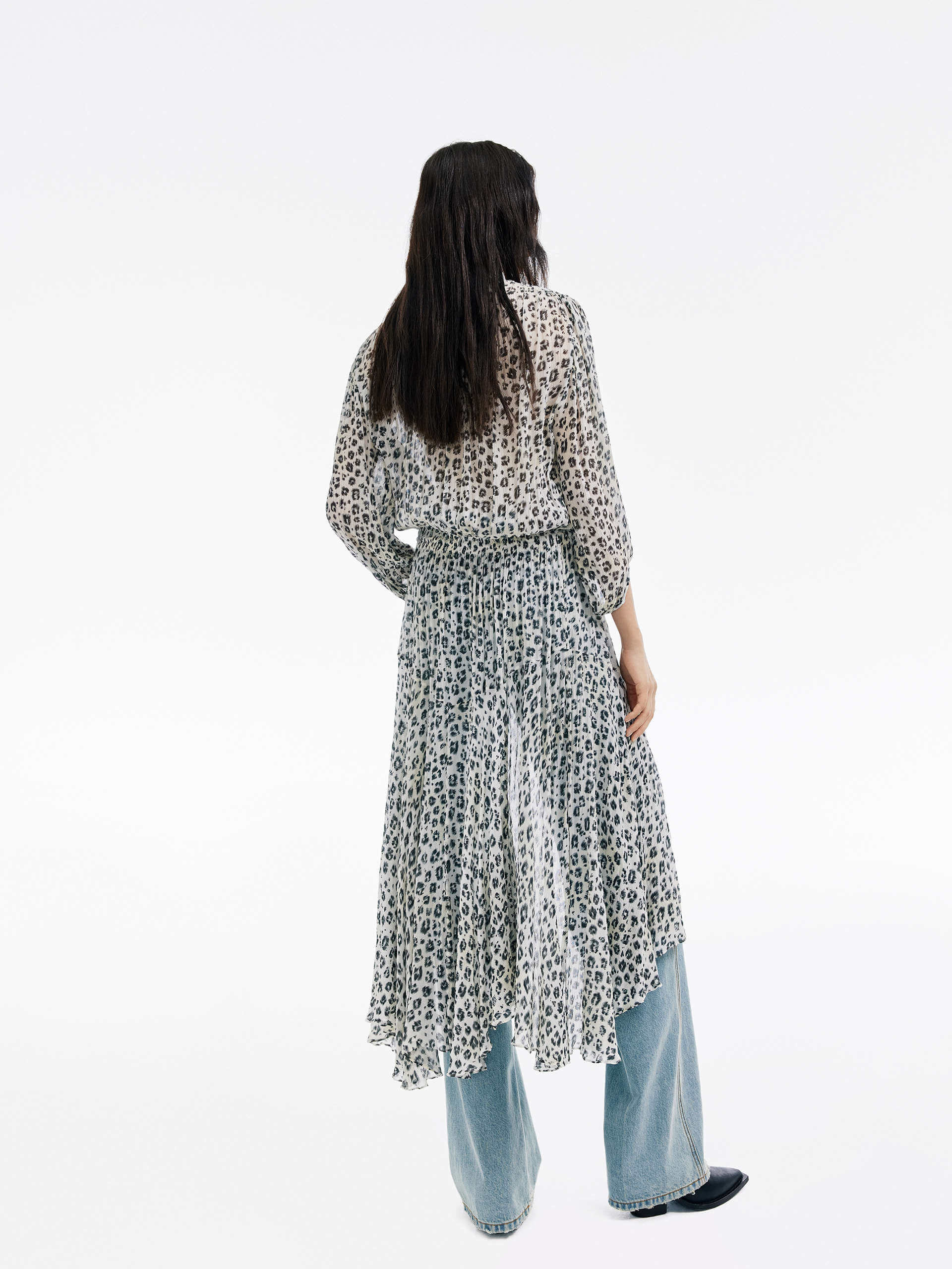 Leopard Print Midi Dress