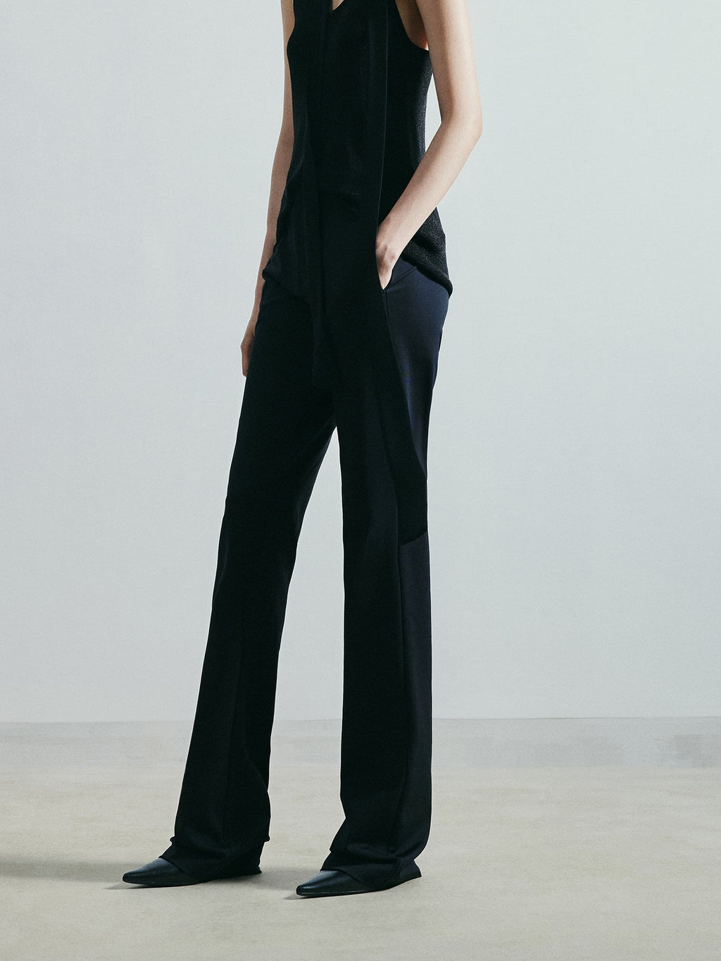 Mid Waist Flared Pants