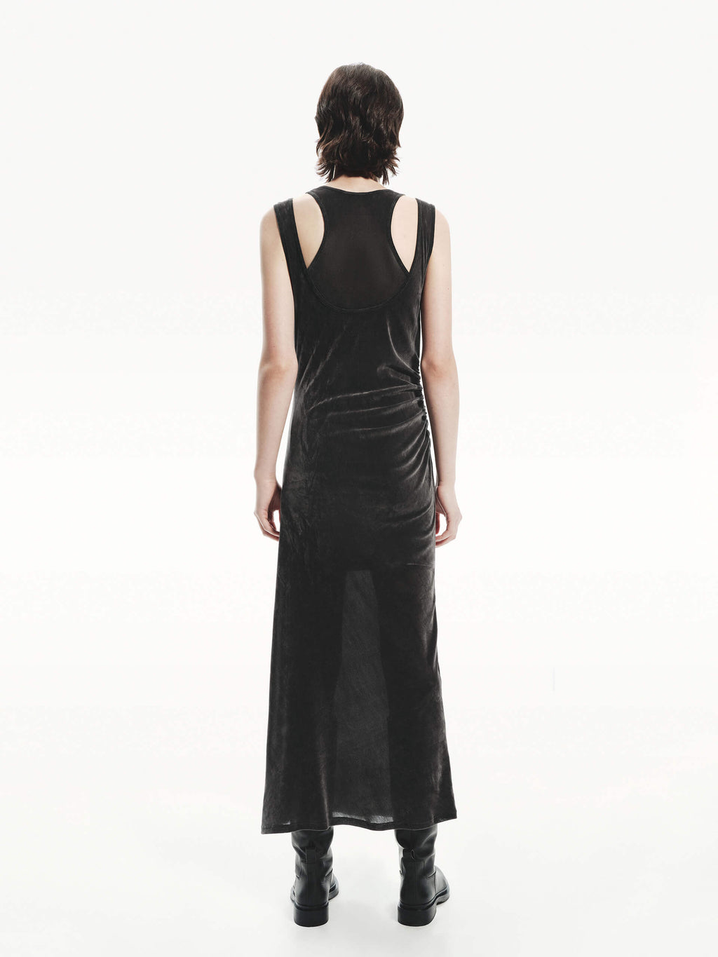 Velvet Textured Midi Dress