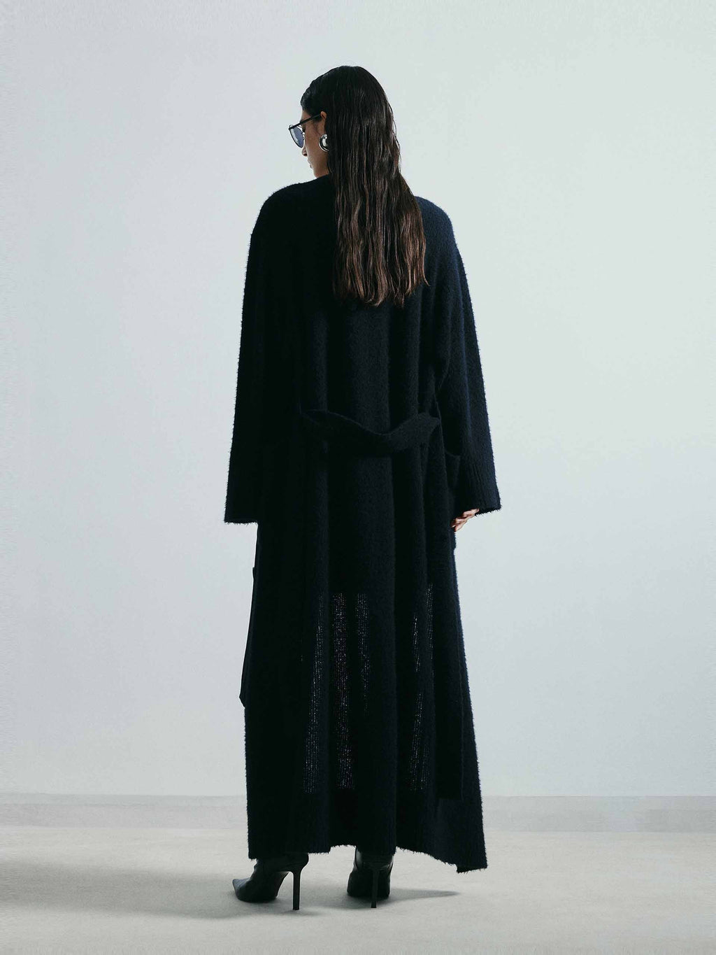 Wool Blend Long Cardigan