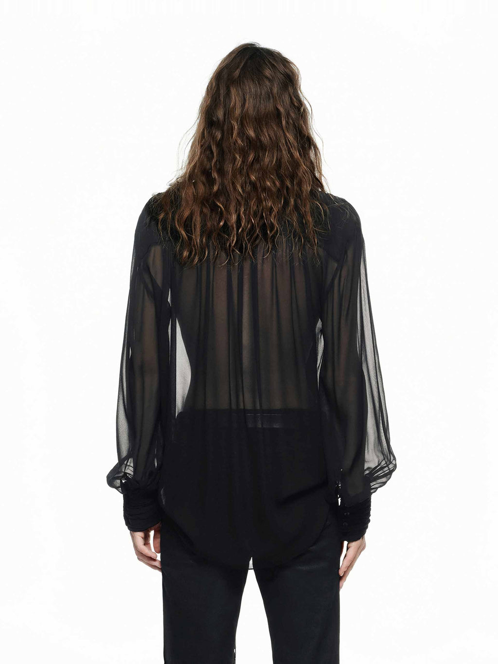 Sheer Silk Shirt with Lining