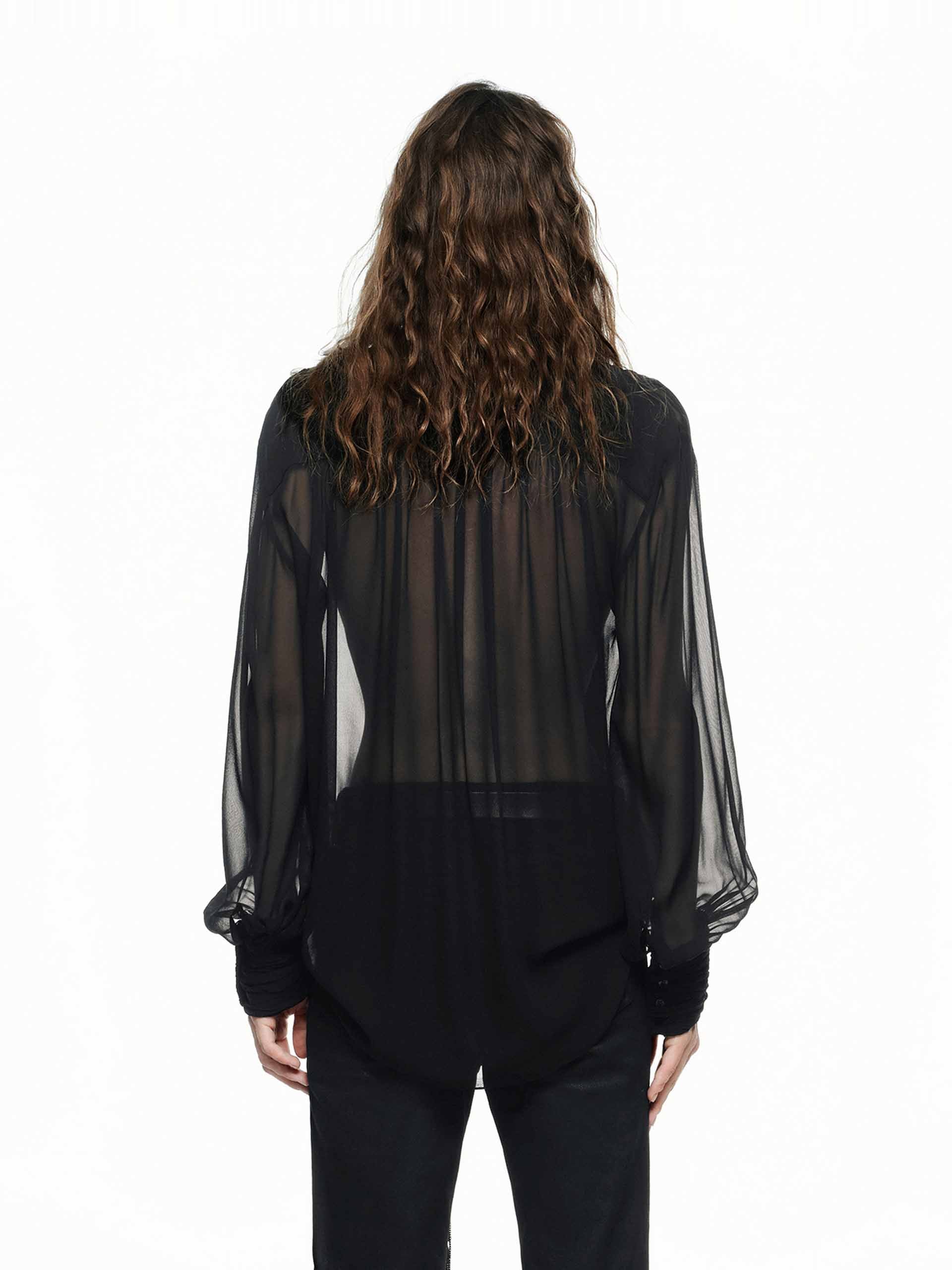 Sheer Silk Shirt with Lining