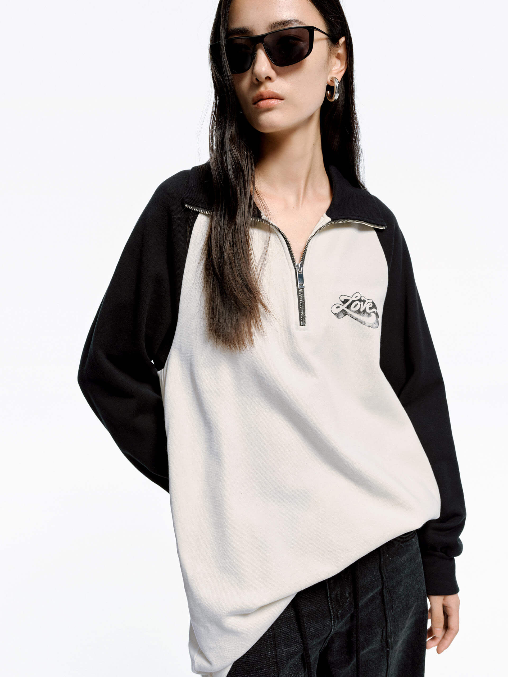 Contrast Polo Collar Mini Dress