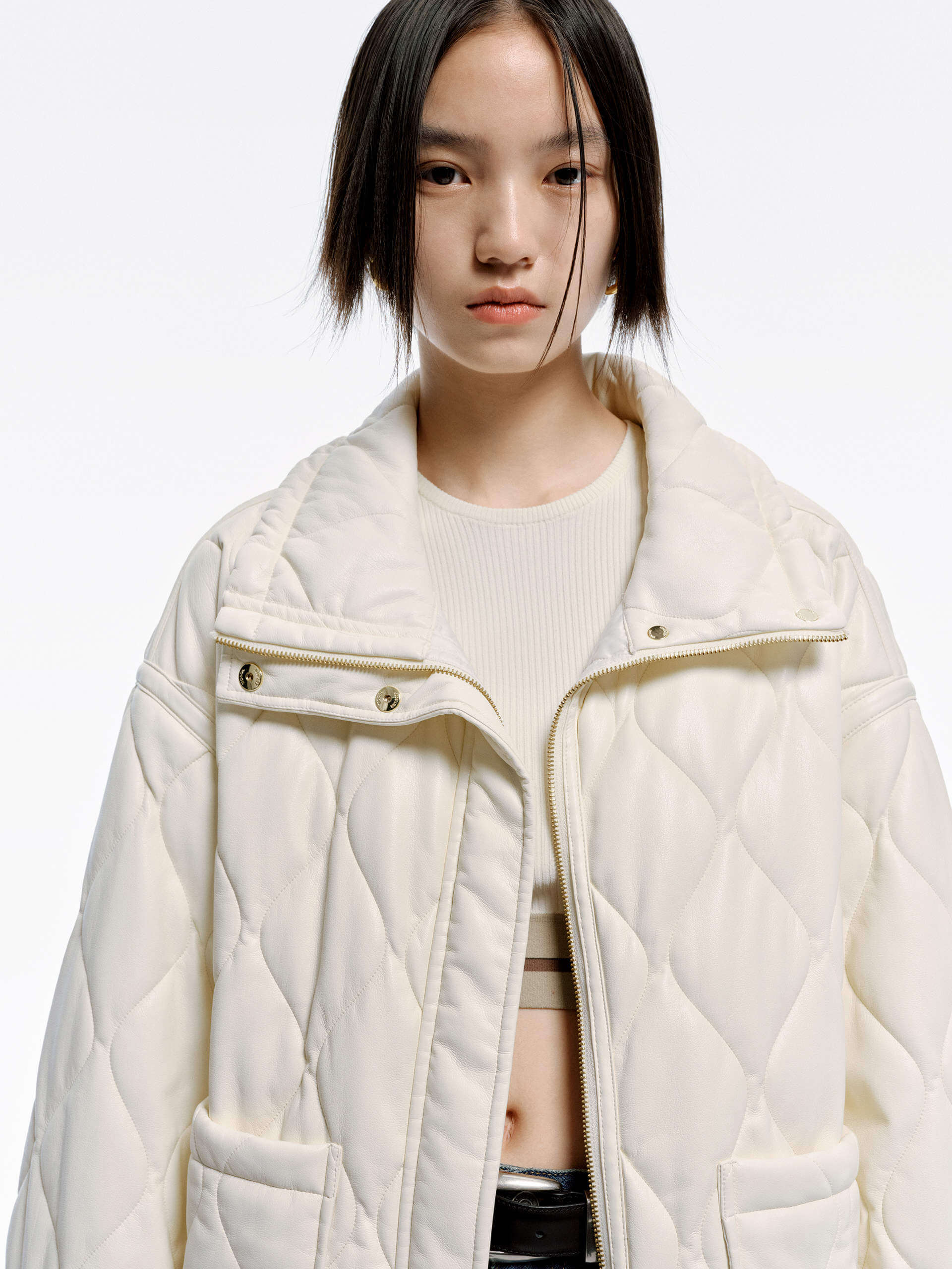 PU Leather Pocket Jacket