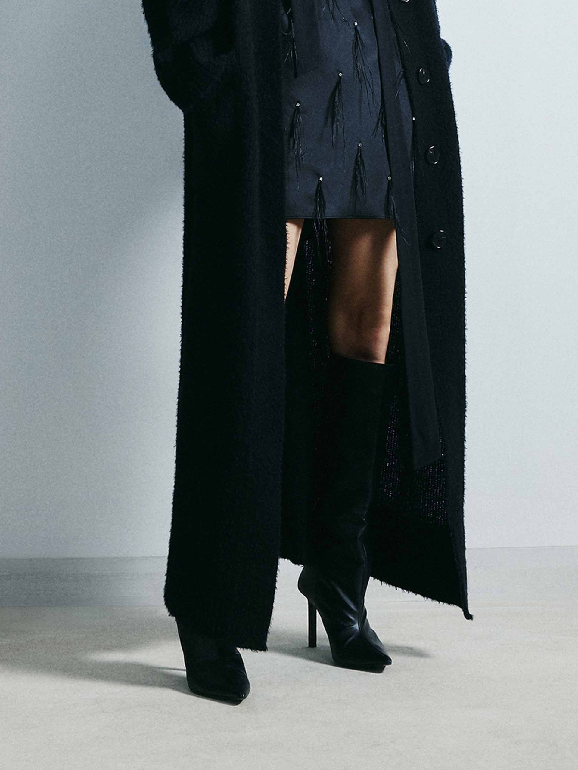 Wool Blend Long Cardigan