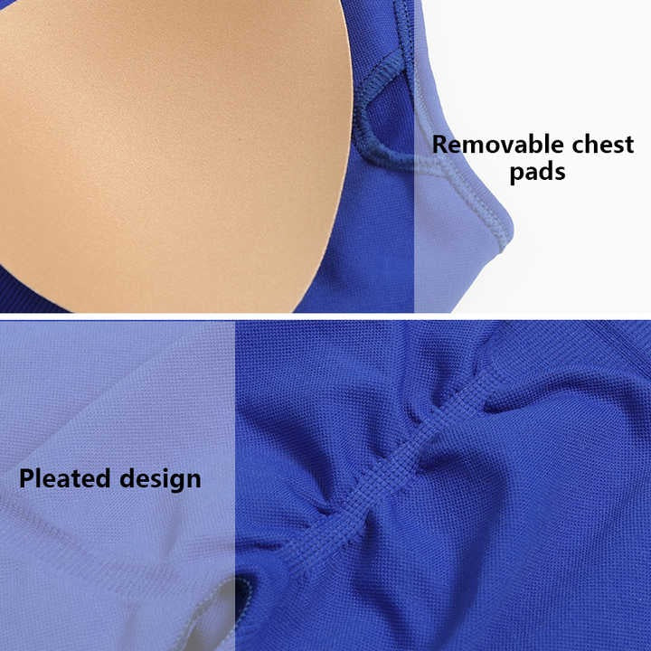 Rib-Knit Ladies High Waist Breathable Sport Pants And ZigZag Back Padded Bra Blue