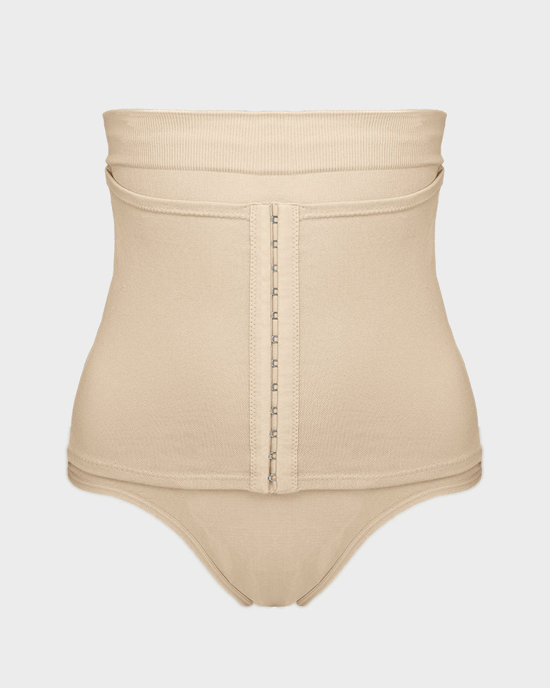 Double-Layer High Waist Tummy Control Shaping Thong