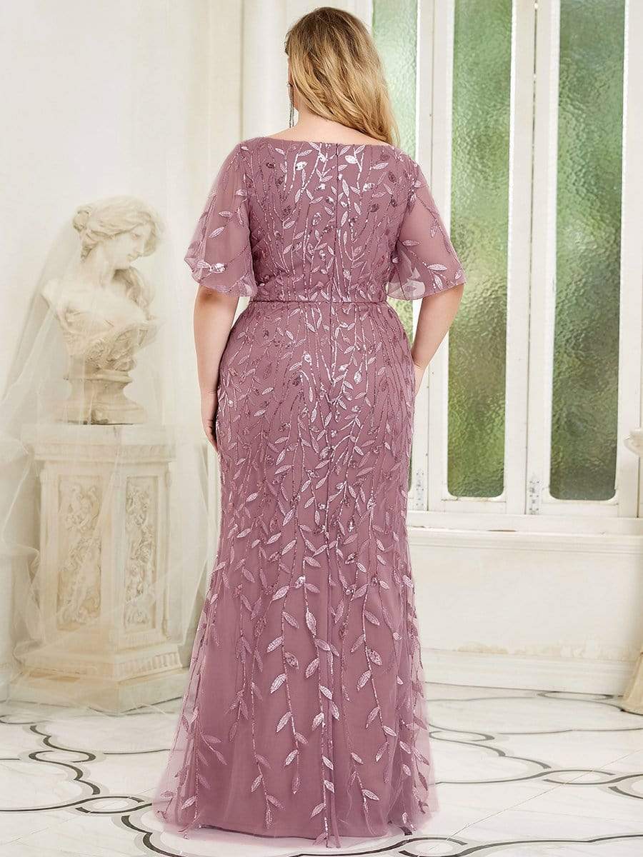Long Mermaid Style Plus Size Formal Dress for Special Occasions