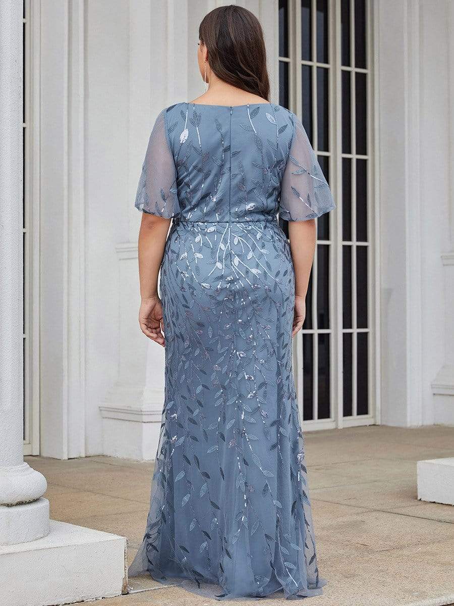 Long Mermaid Style Plus Size Formal Dress for Special Occasions