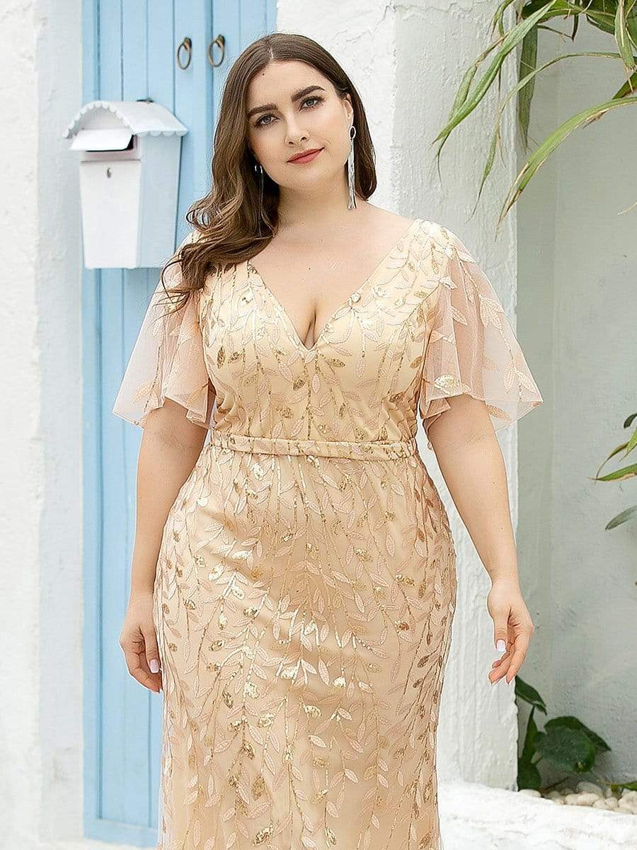 Long Mermaid Style Plus Size Formal Dress for Special Occasions