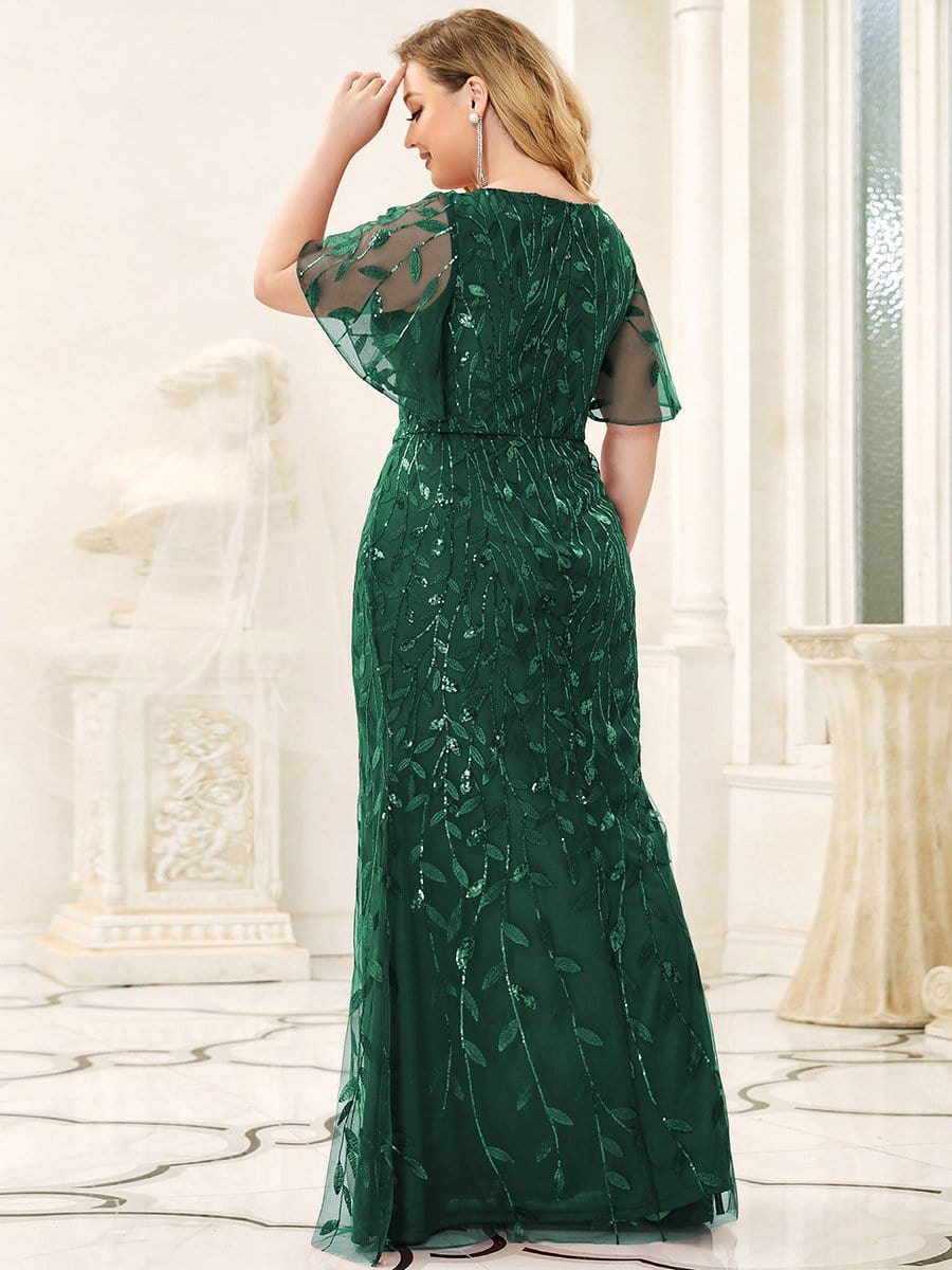 Long Mermaid Style Plus Size Formal Dress for Special Occasions