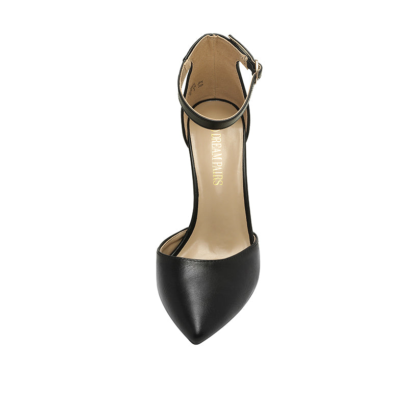 Pointed Toe Chunky Heel Pumps