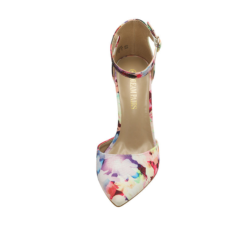 Pointed Toe Chunky Heel Pumps