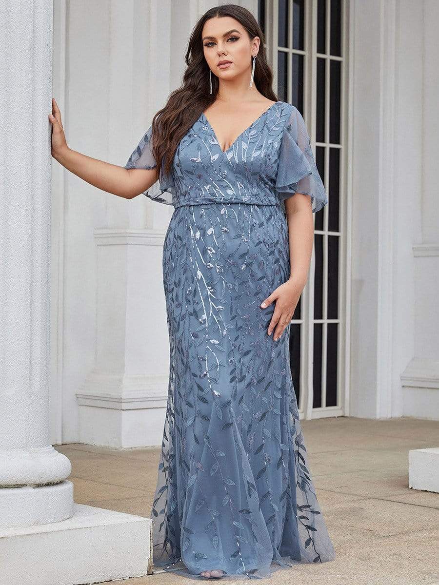 Long Mermaid Style Plus Size Formal Dress for Special Occasions