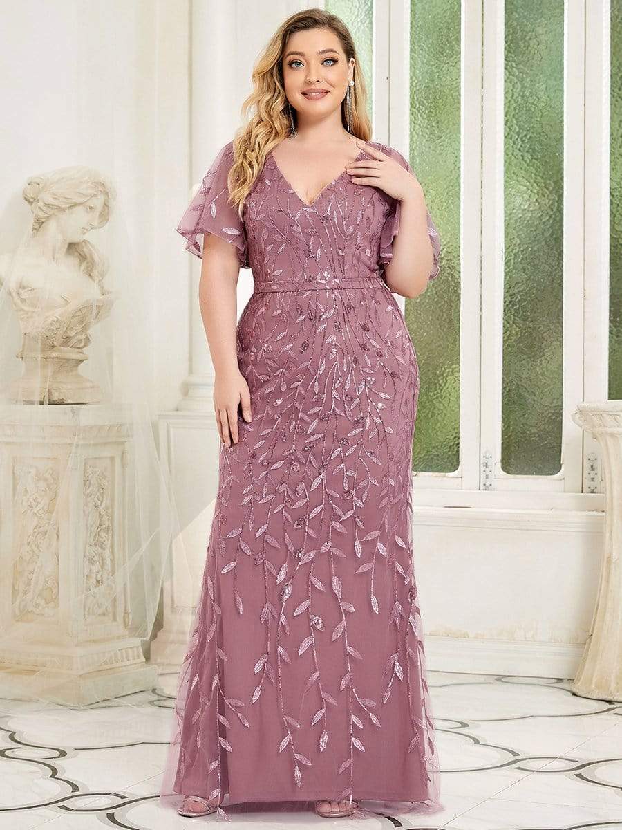 Long Mermaid Style Plus Size Formal Dress for Special Occasions