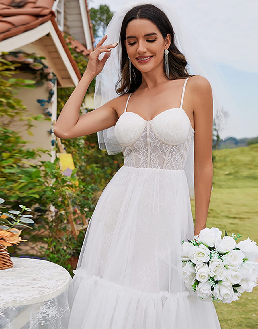 Wholesale Dreamy Tulle High Low Wedding Dress